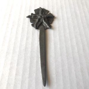 Metzke Vintage Pewter Starfish Letter Opener